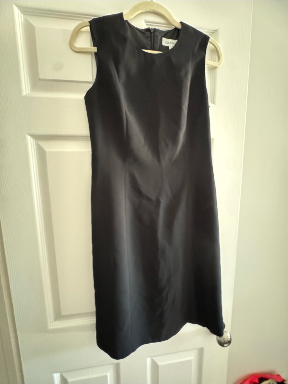 Calvin Klein Black Sleeveless Midi Sheath Dress